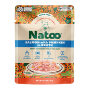 Natoo Petfoods Salmon with Pumpkin in Broth Pouch Topper Cat 2.4oz