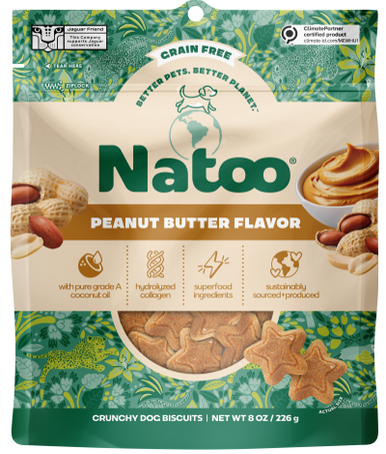 Natoo Petfoods Grain Free Peanut Butter Dog Treat 8oz