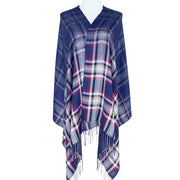 Navy Blue Tartan Pashmina