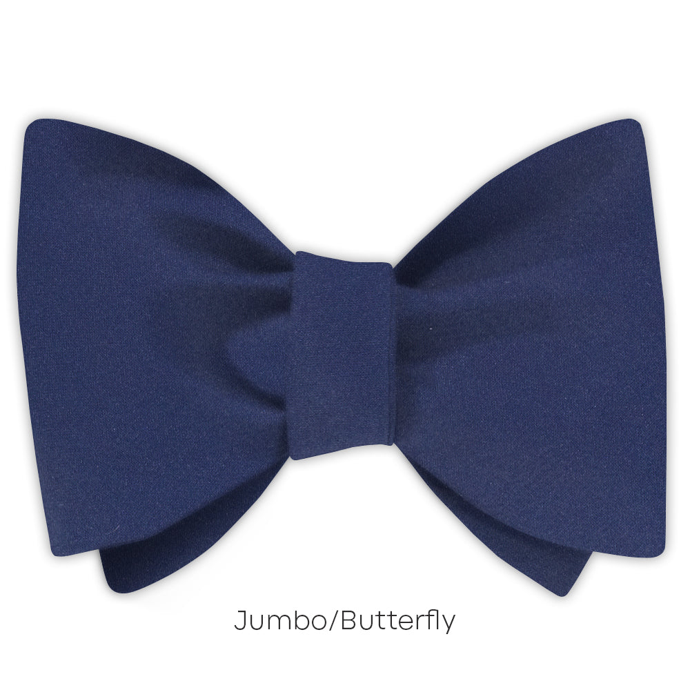 Navy Charmeuse - bow ties