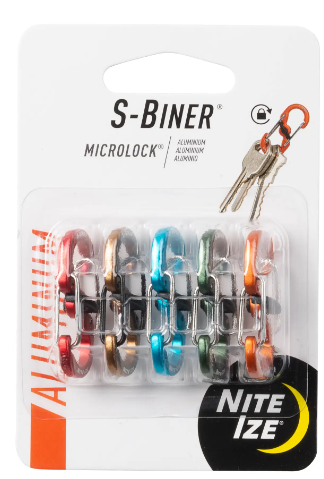Nitize S-Biner MicroLock® Aluminum Assorted 5 Pack by Pet Food Warehouse