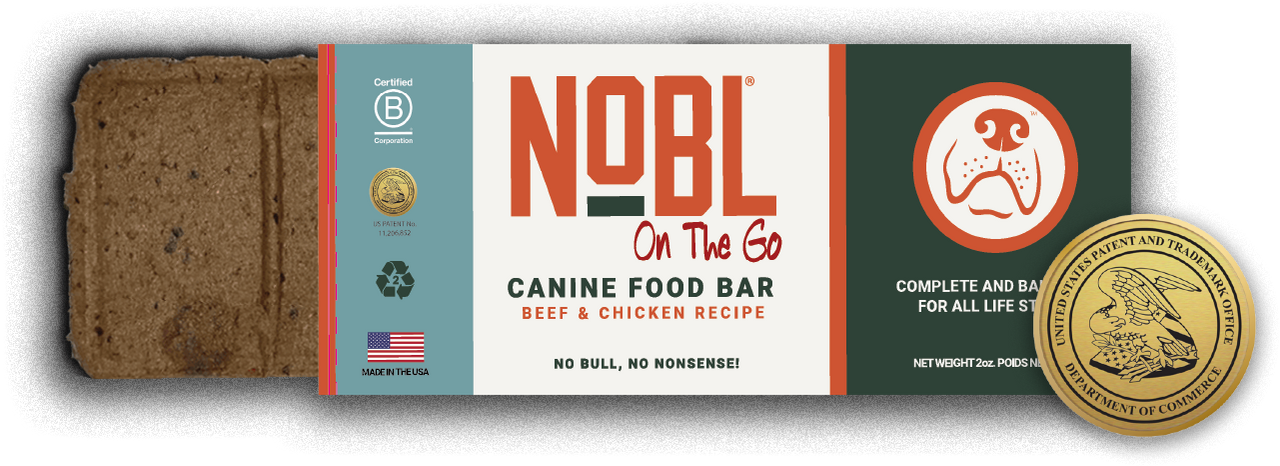 NOBL Freeze Dried Dog Food Bar Beef & Chicken 10-2oz pack by Pet Food Warehouse
