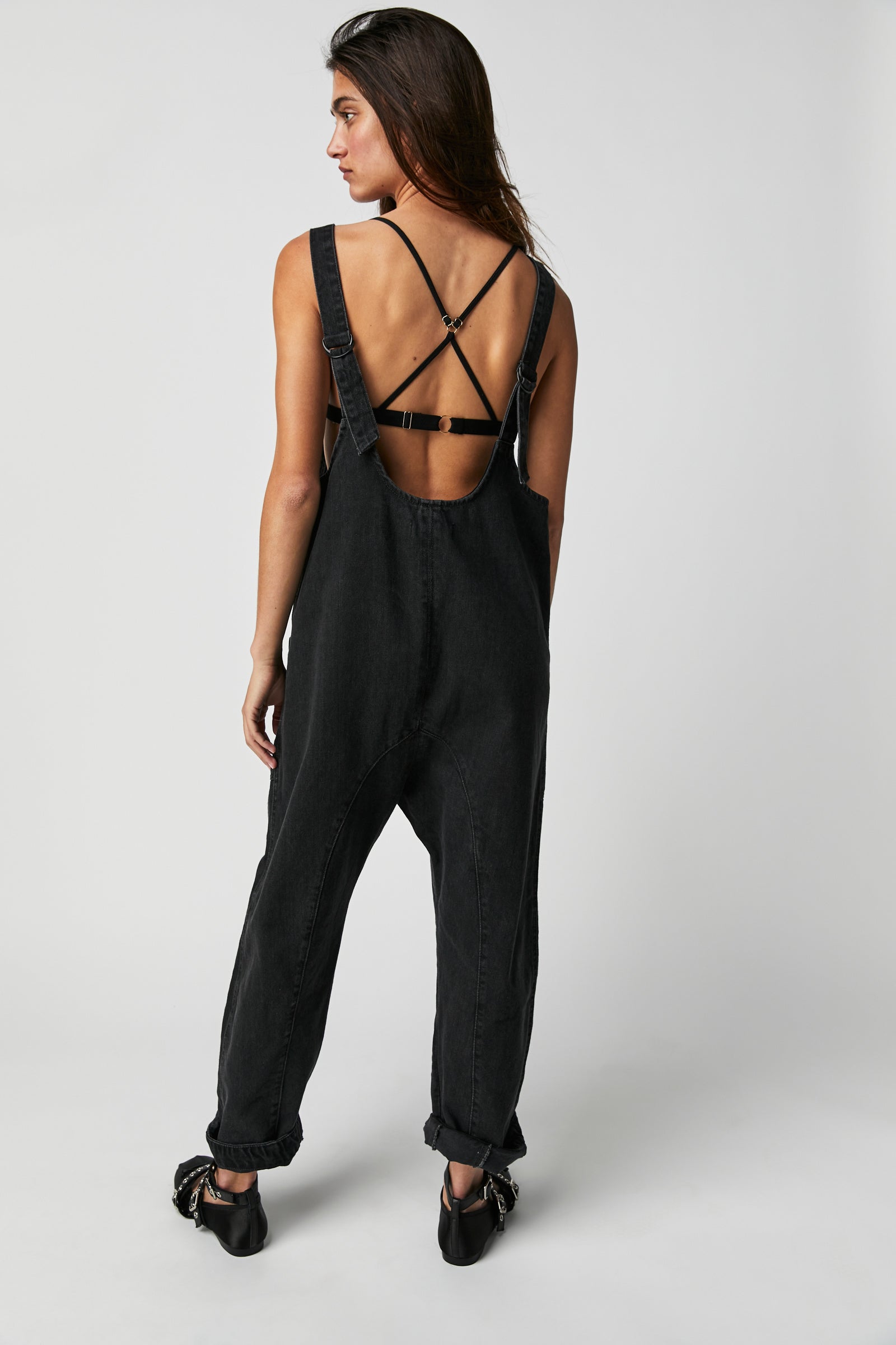 Free People High Roller Jumpsuit - Mineral Black by Harbour Thread