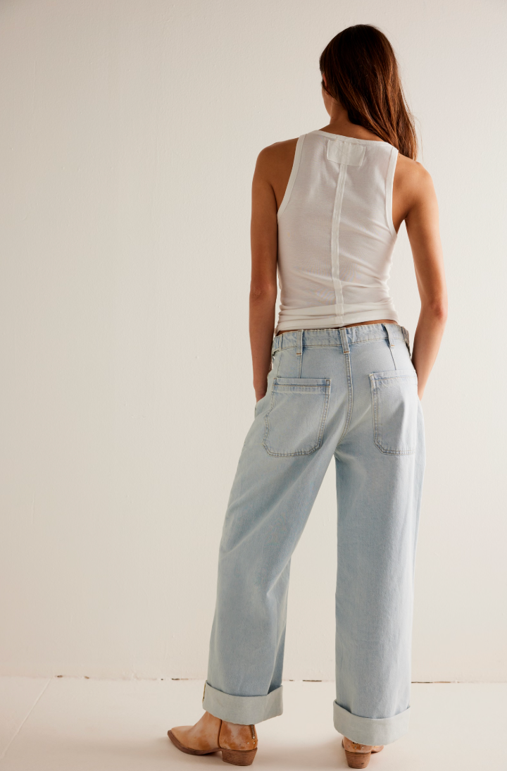 Free People Palmer Cuffed Jean by Harbour Thread