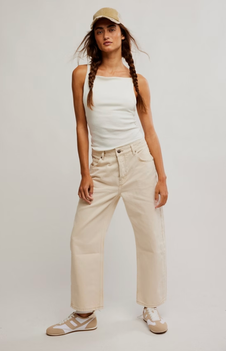 Free People Deep Trance Dropped Boyfriend Jeans by Harbour Thread