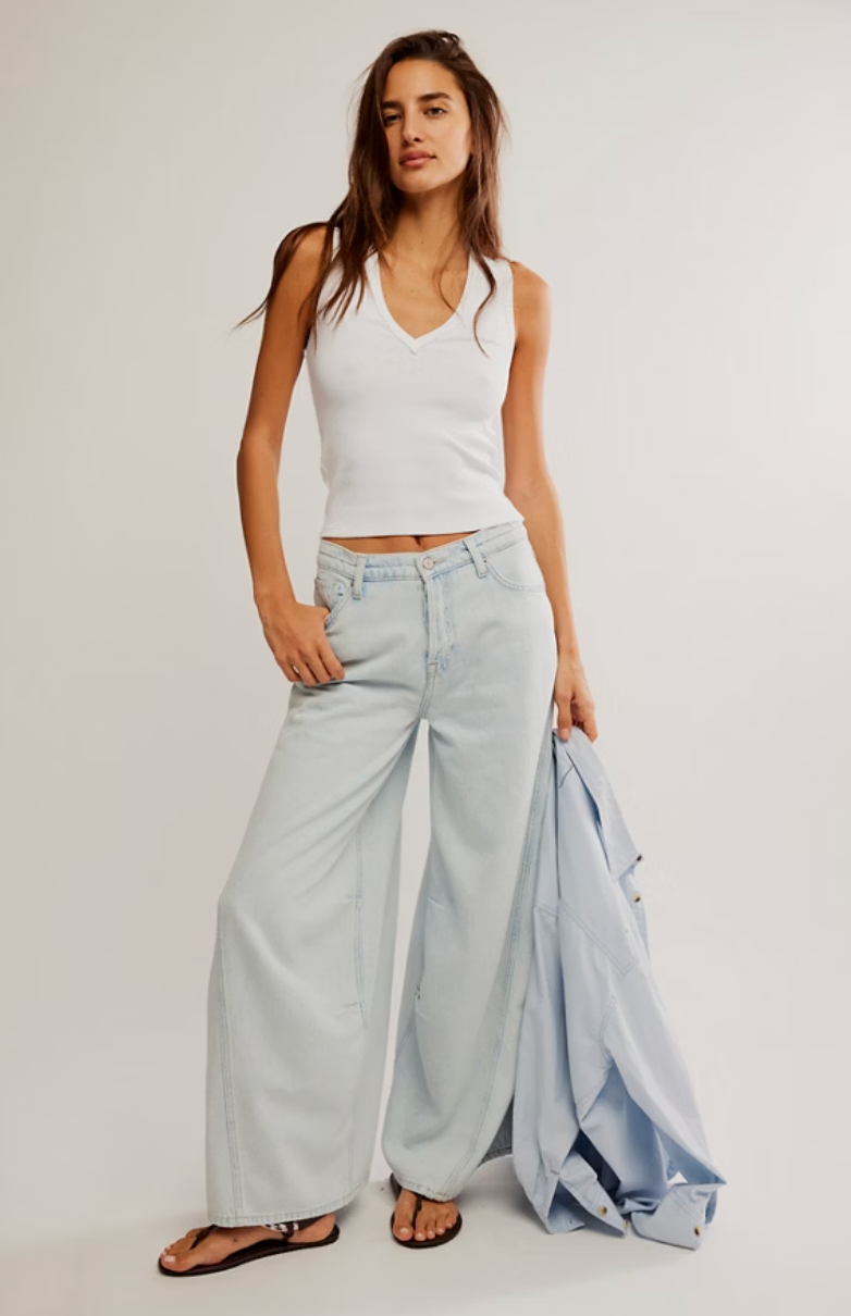 Free People Westward Demi Jeans by Harbour Thread