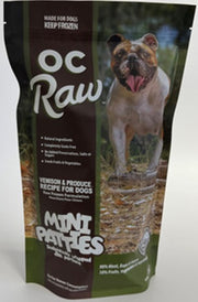 OC Raw Sliders Venison Produce Dog Food 4lb
