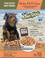 OC Raw Rox Chicken Fish Produce Dog Food 3lb