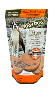 OC Raw Chicken Fish Produce Patty Dog Food 6lb