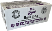 OC Raw (18) 1# Patties Rabbit Produce Dog Frozen Dog Food 18lb