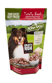 OC Raw Rox Meaty Totally Cow Treat Beef Dog Food 2lb