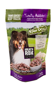 OC Raw Rox Meaty Treat Totally Rabbit Dog Food 2lb