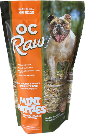 OC Raw Sliders Chicken Fish Produce 4lb