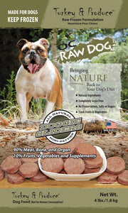 OC Raw Sliders Turkey Produce Dog Food 4lb