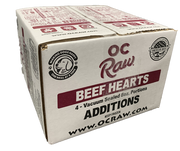 OC Raw Additions Dog Frozen Beef Hearts 2lb