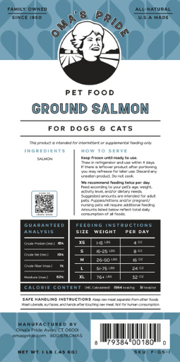 Oma's Gound Salmon 1lb