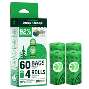 92% Plant based Dog Waste Bags in Rolls 60ct