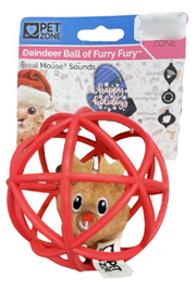Our Pets Reindeer Ball Of Fury Cat Toy