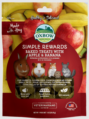 Oxbow Small Animal Simple Rewards Baked Apple Treats 3oz by Pet Food Warehouse