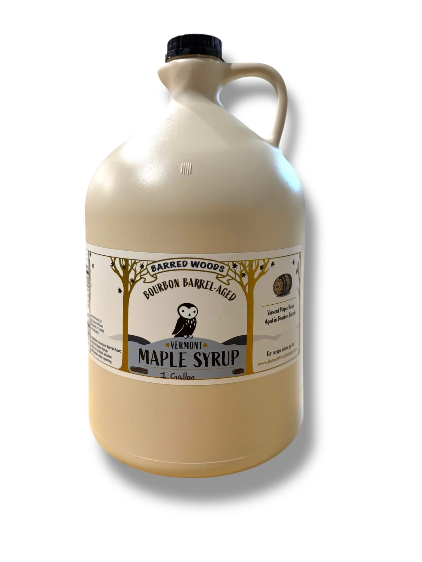 Bulk Bourbon Barrel Aged Maple Syrup - One Gallon Jug by Barred Woods Maple