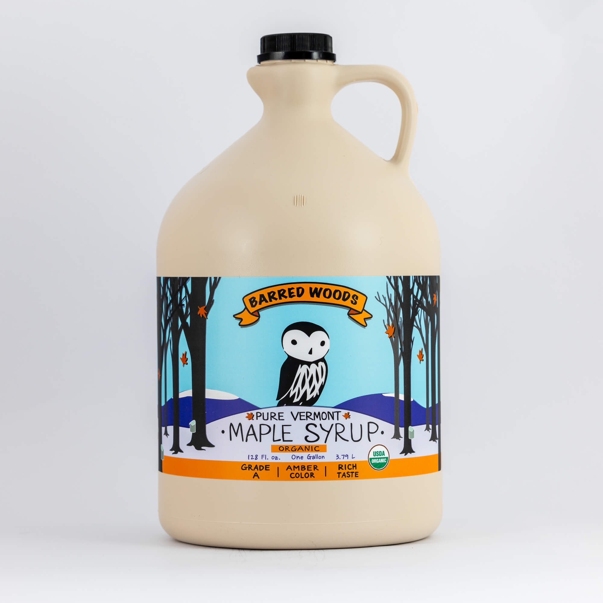 Pure Organic Vermont Maple Syrup - Gallon Jug (128 ounces) - Free Shipping