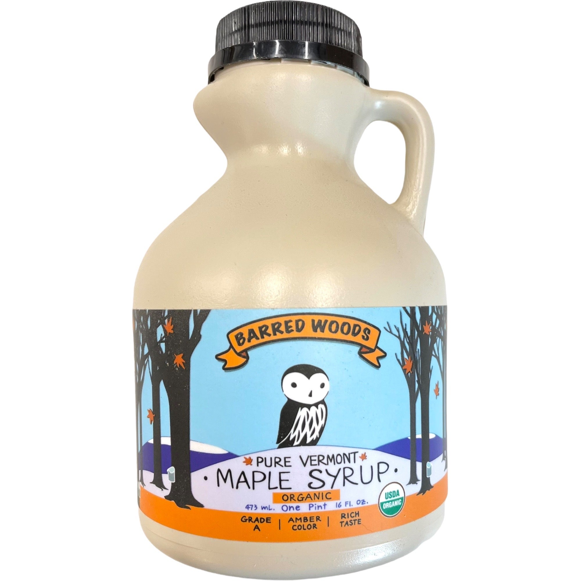 Case of 12 One Pint Jugs of Maple Syrup, Perfect for Favors or to Say Thanks by Barred Woods Maple