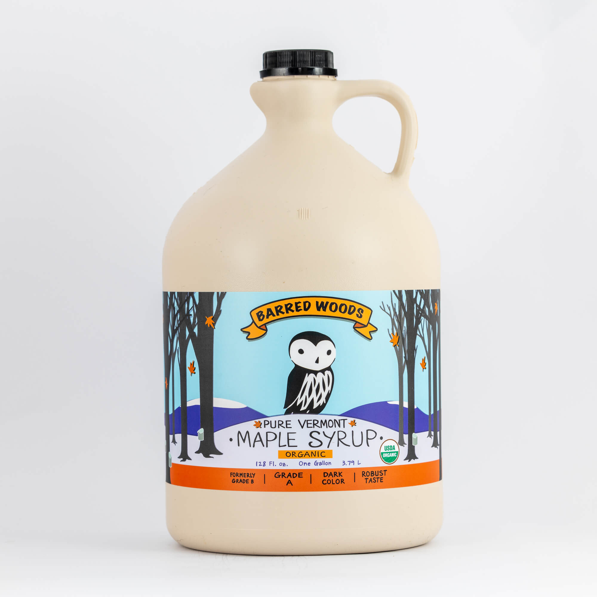Pure Organic Vermont Maple Syrup - Gallon Jug (128 ounces) - Free Shipping