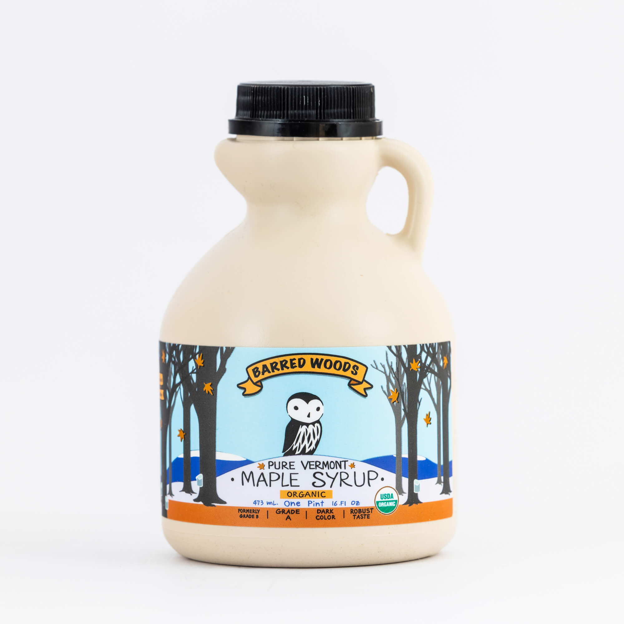 Pure Organic Vermont Maple Syrup - Pint Jug  - 16 ounces