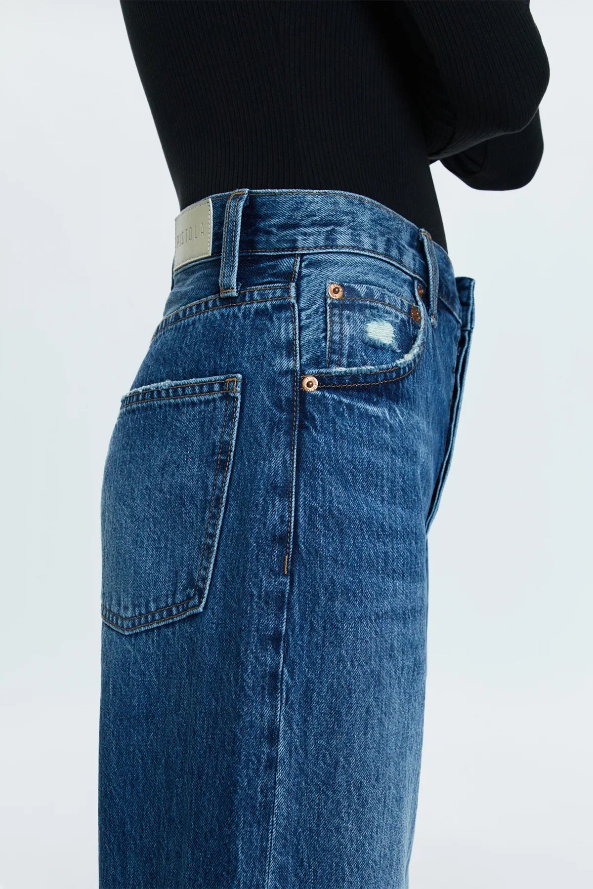 PISTOLA Ryder High Rise Cuffed Straight