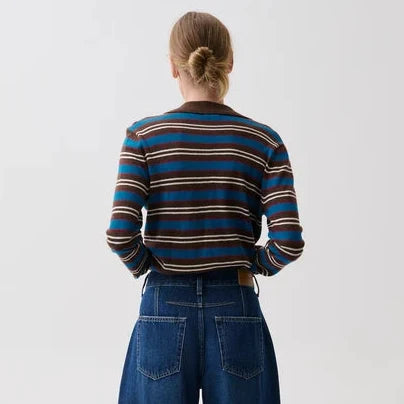 PISTOLA Lyvia Long Sleeve Merino Polo Cardigan