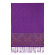 Purple Butterfly Border Pashmina
