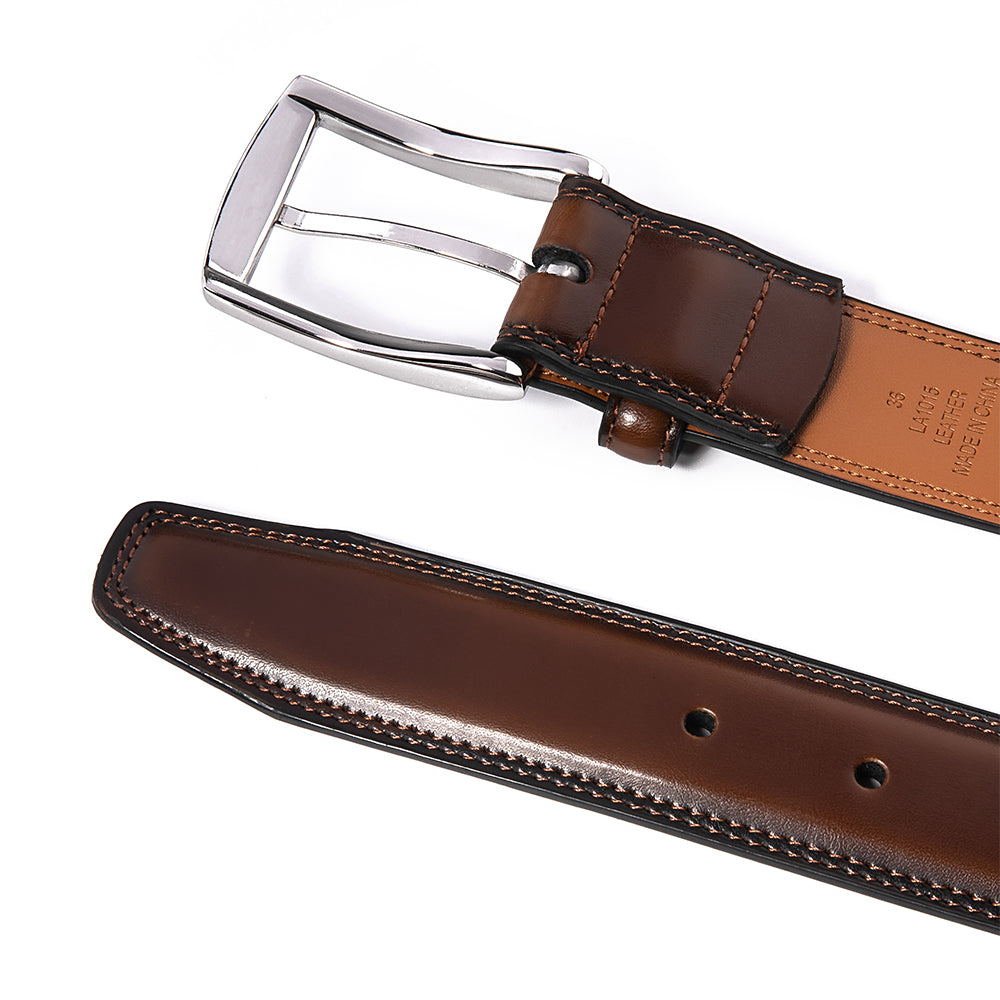 Premium Leather Belt - Burnt Umber