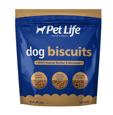 Pet Life Biscuits W/ Peanut Butter & Molasses 4#