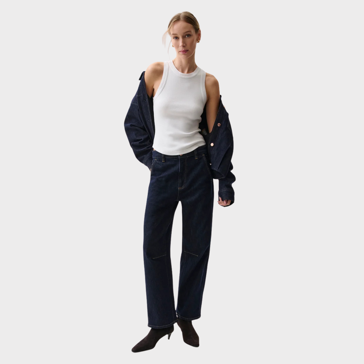 PISTOLA Beau Seamed Crescent Jean