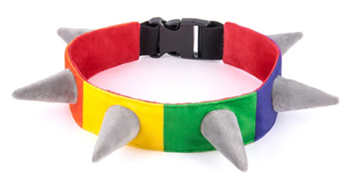 P.L.A.Y. Spiked Rainbow Dog Collar Medium