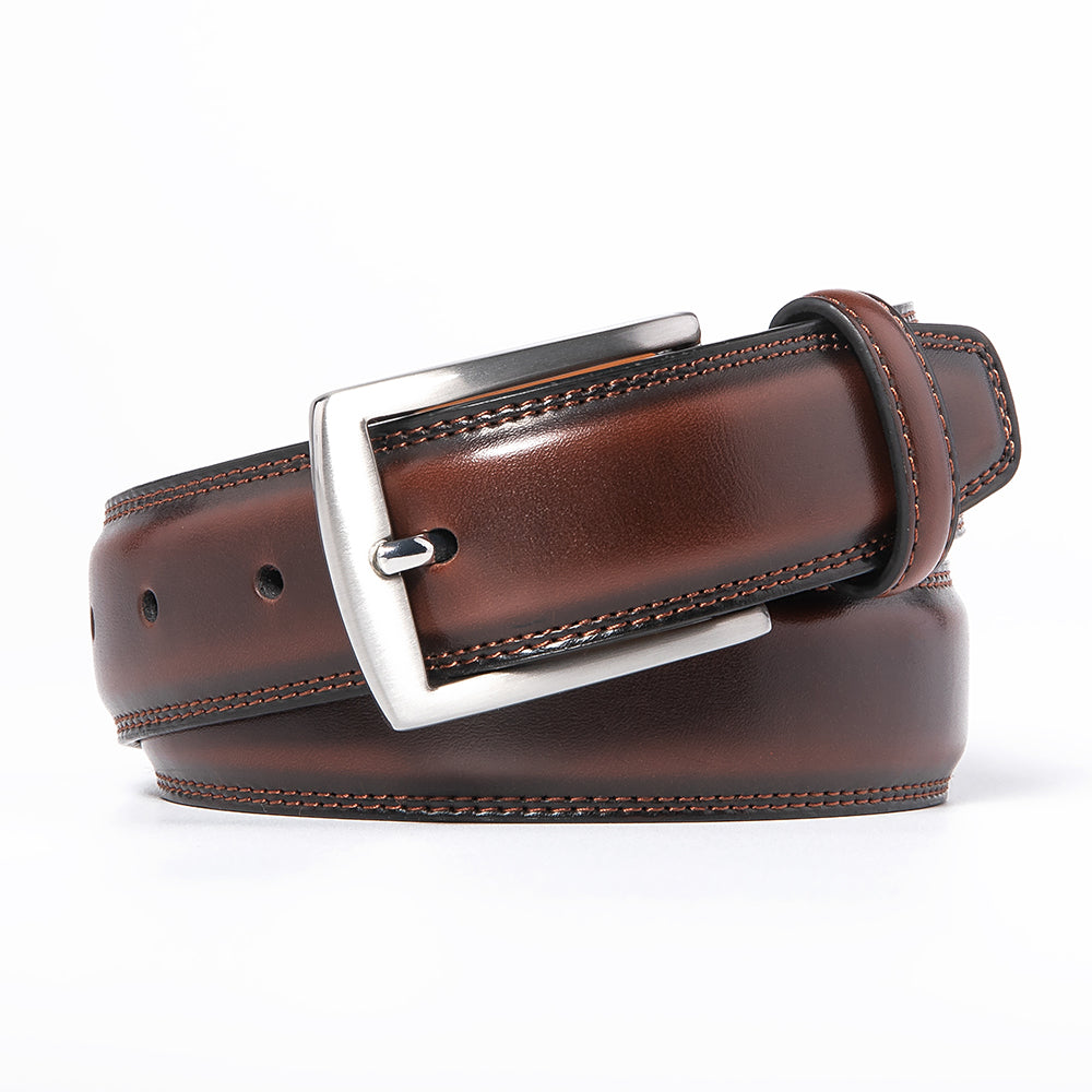 Premium Leather Belt - Mahogany