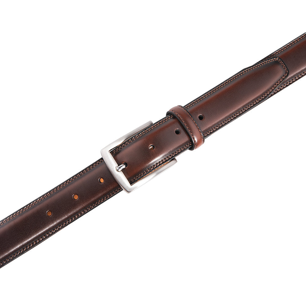 Premium Leather Belt - Mahogany