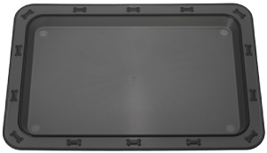 Petrageous Pet Placemat Black Tray Dinner by Pet Food Warehouse