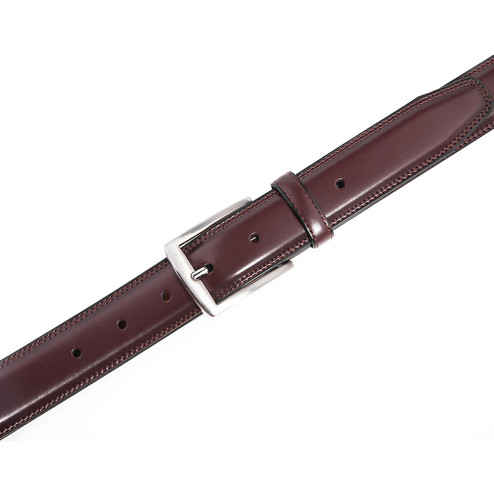 Premium Leather Belt - Wine