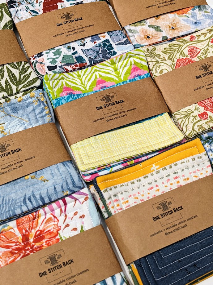 Quilted Coaster Sets - 4 pc Mixed Lot