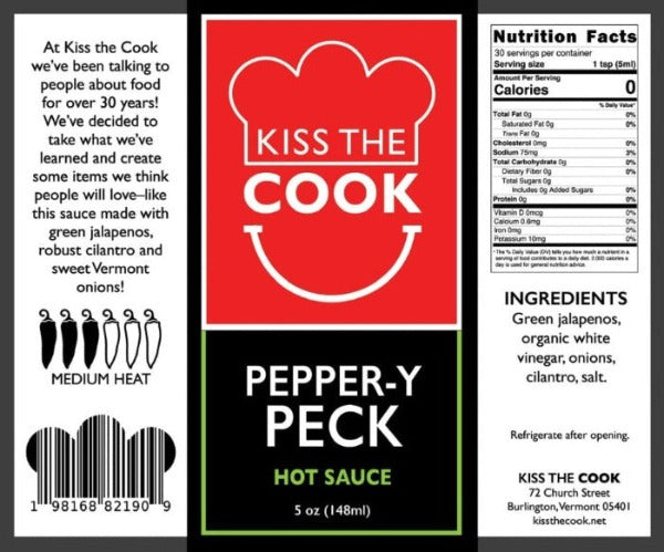 Pepper-y Peck Hot Sauce by Kiss the Cook