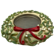 Mistletoe Pillar Candle Wreath