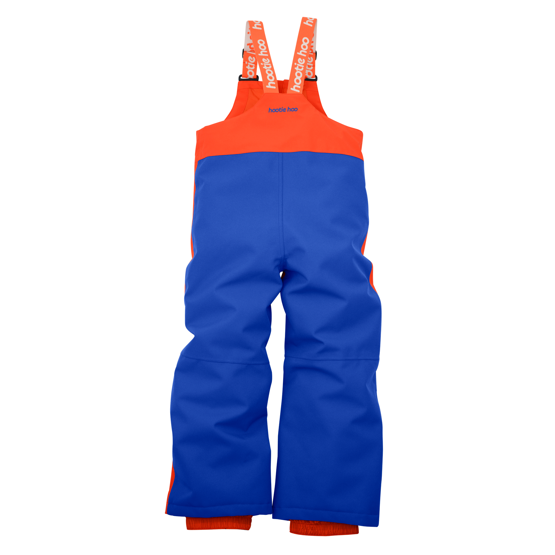 Kids Pinnakle Insulated Bib Snow Pants - Flame/Vivid Blue by Hootie Hoo
