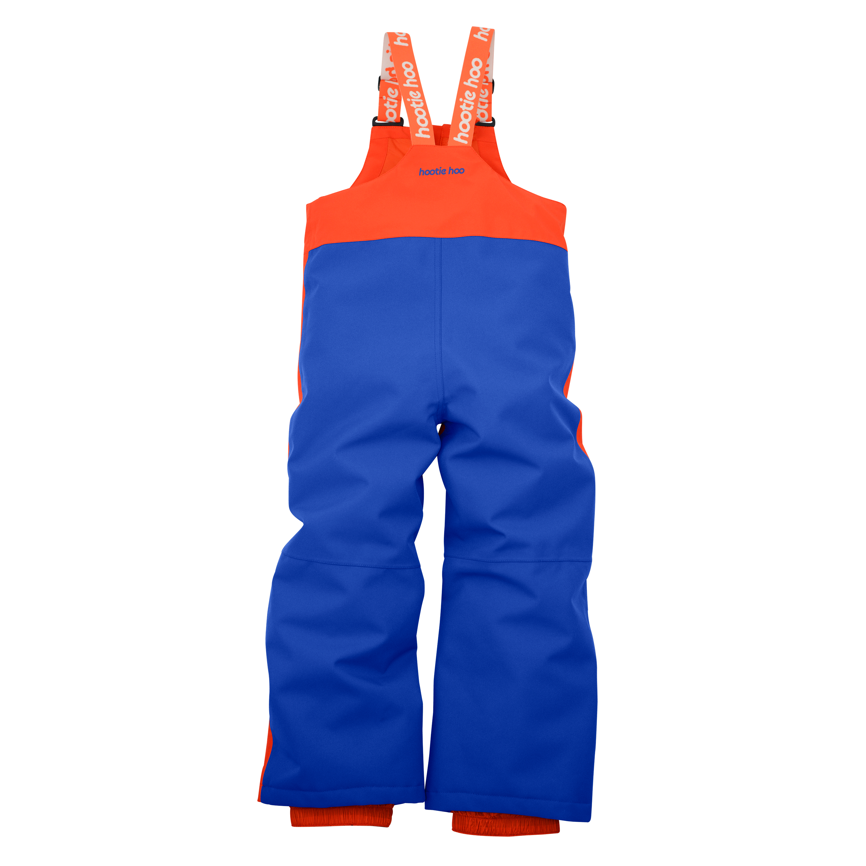 Kids Pinnakle Insulated Bib Snow Pants - Flame/Vivid Blue by Hootie Hoo
