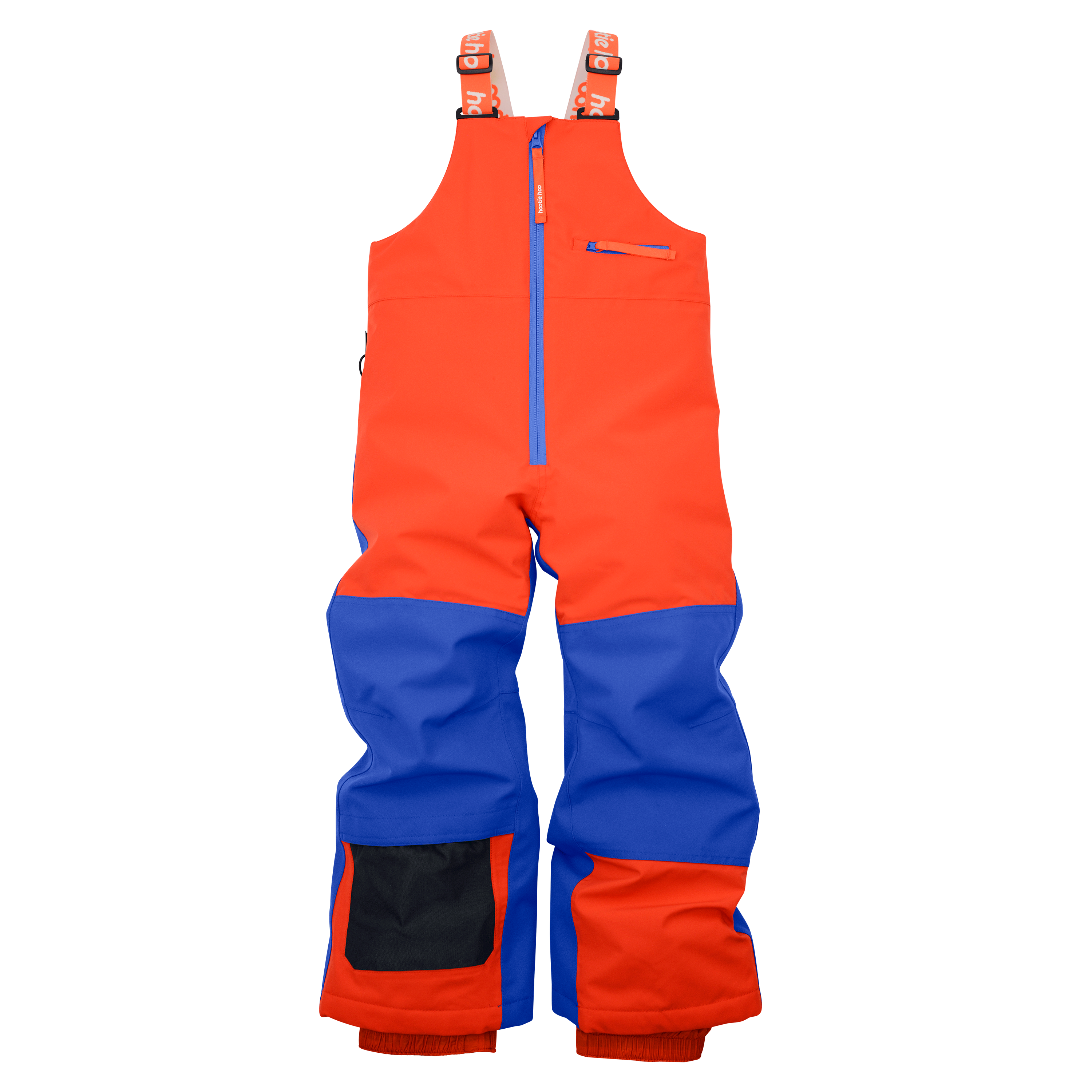 Kids Pinnakle Insulated Bib Snow Pants - Flame/Vivid Blue by Hootie Hoo