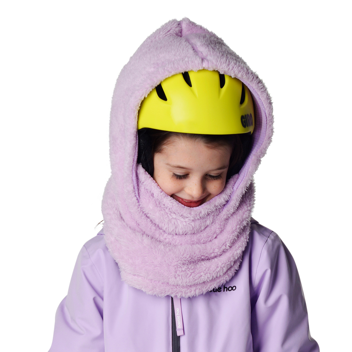 Kids Kozy Fleece Hood - Lavender by Hootie Hoo