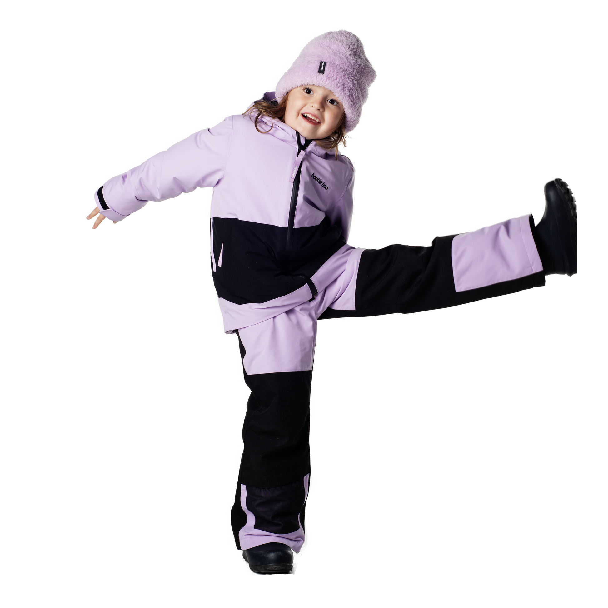 Kids Pinnakle Insulated Jacket - Lavender/Raven Black by Hootie Hoo