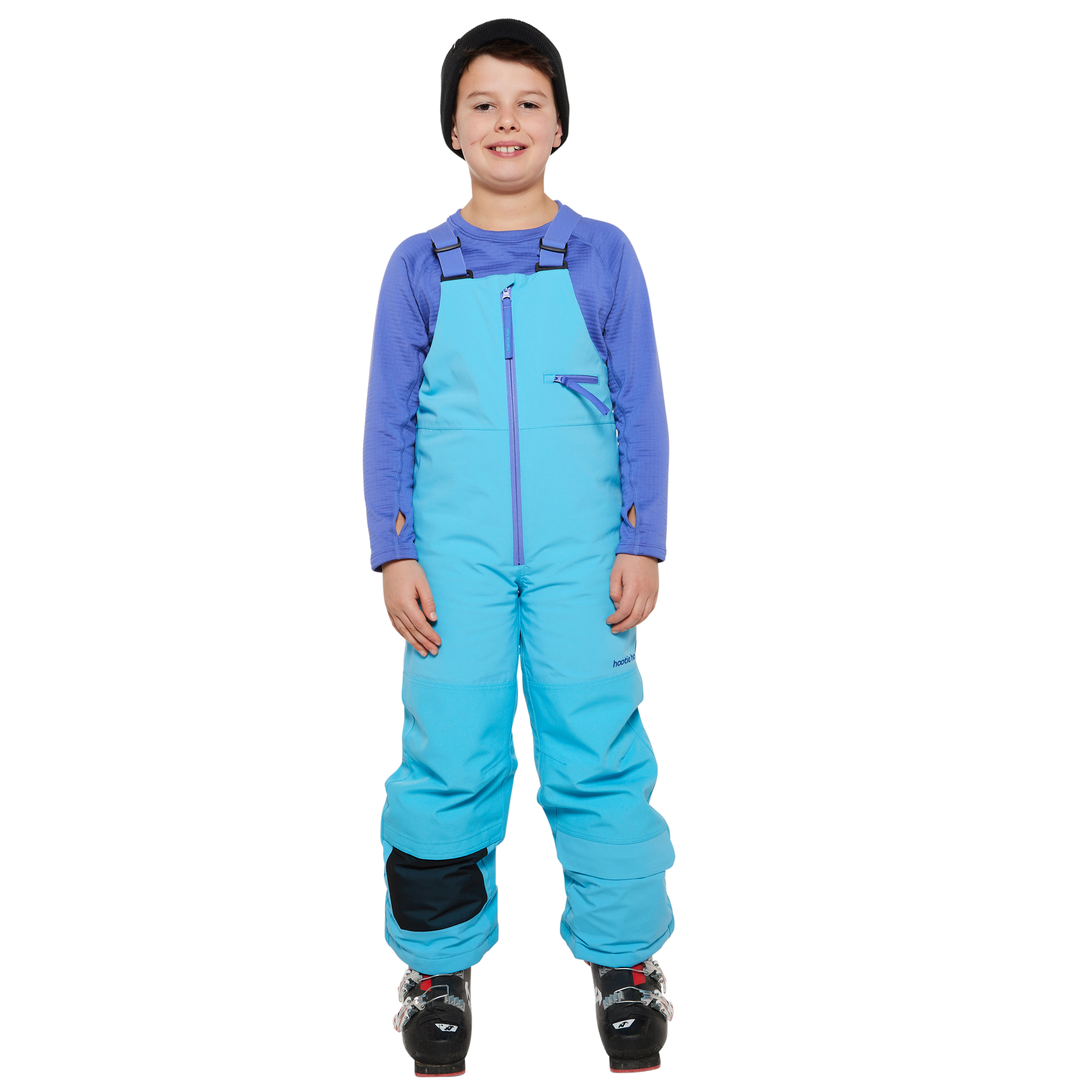 Kids Pinnakle Insulated Bib Snow Pants - Cyan by Hootie Hoo