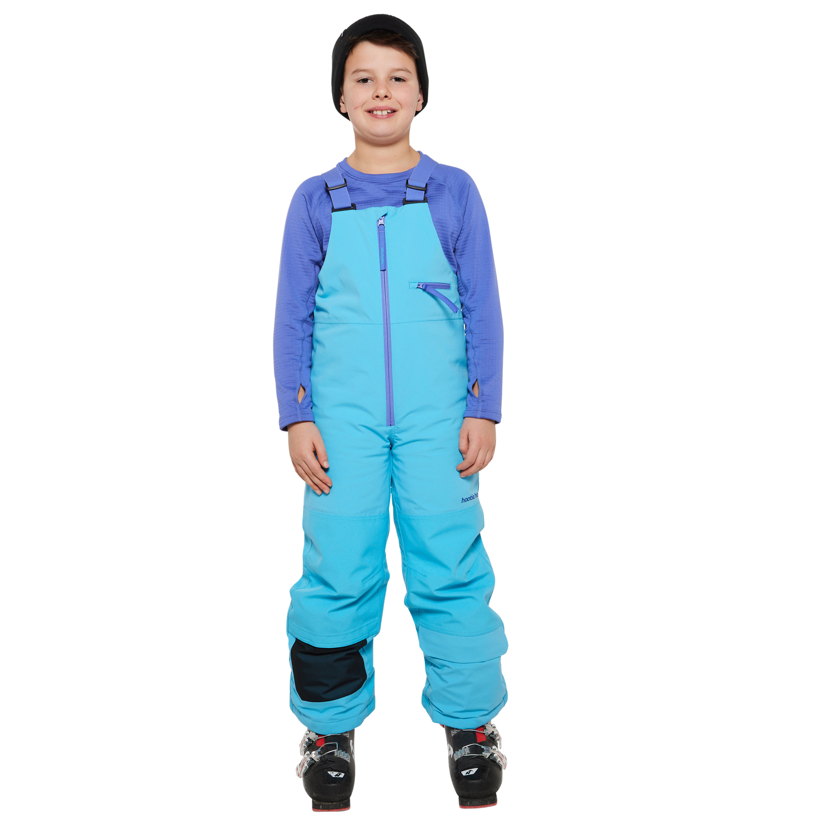 Kids Pinnakle Insulated Bib Snow Pants - Cyan by Hootie Hoo