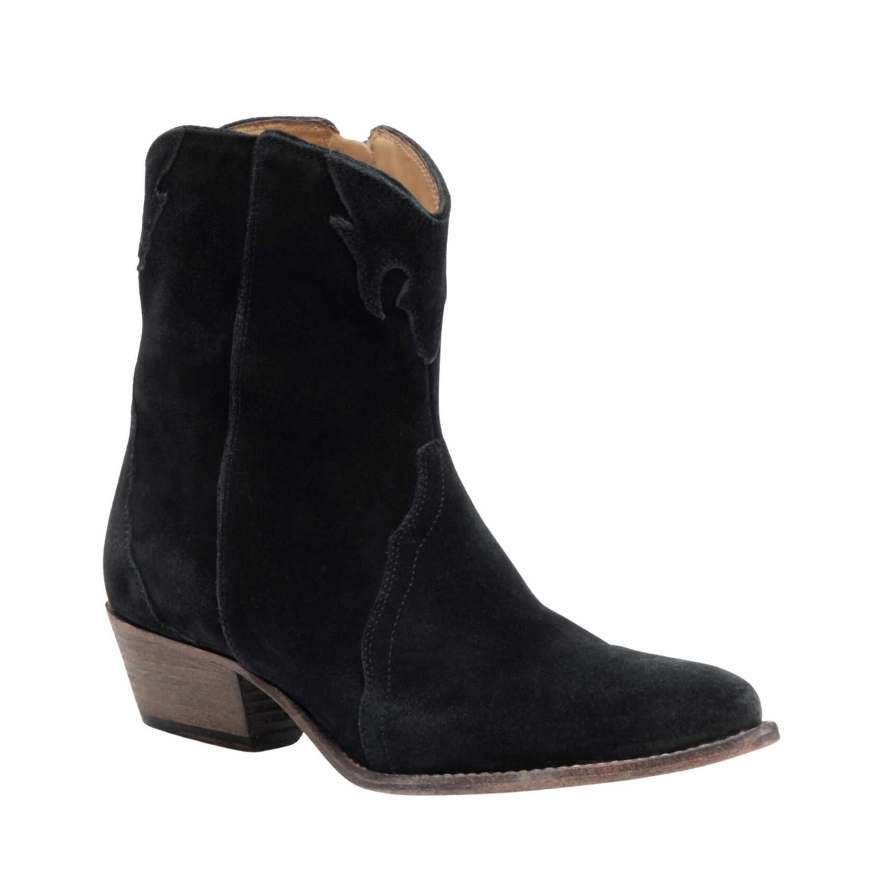 Free People New Frontier Western Boot - Black Suede by Harbour Thread